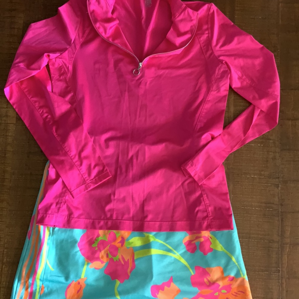 Womens sz XS Gretchen Scott skort and sz XS Tail 1/4 zip pullover